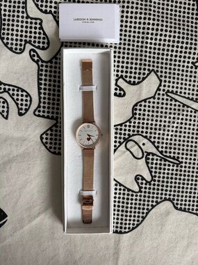 Larsson & Jennings Rose Gold Mesh Women's Watch - White Dial